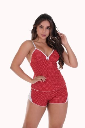 Short doll com renda aberta nas costas – Doce Malícia