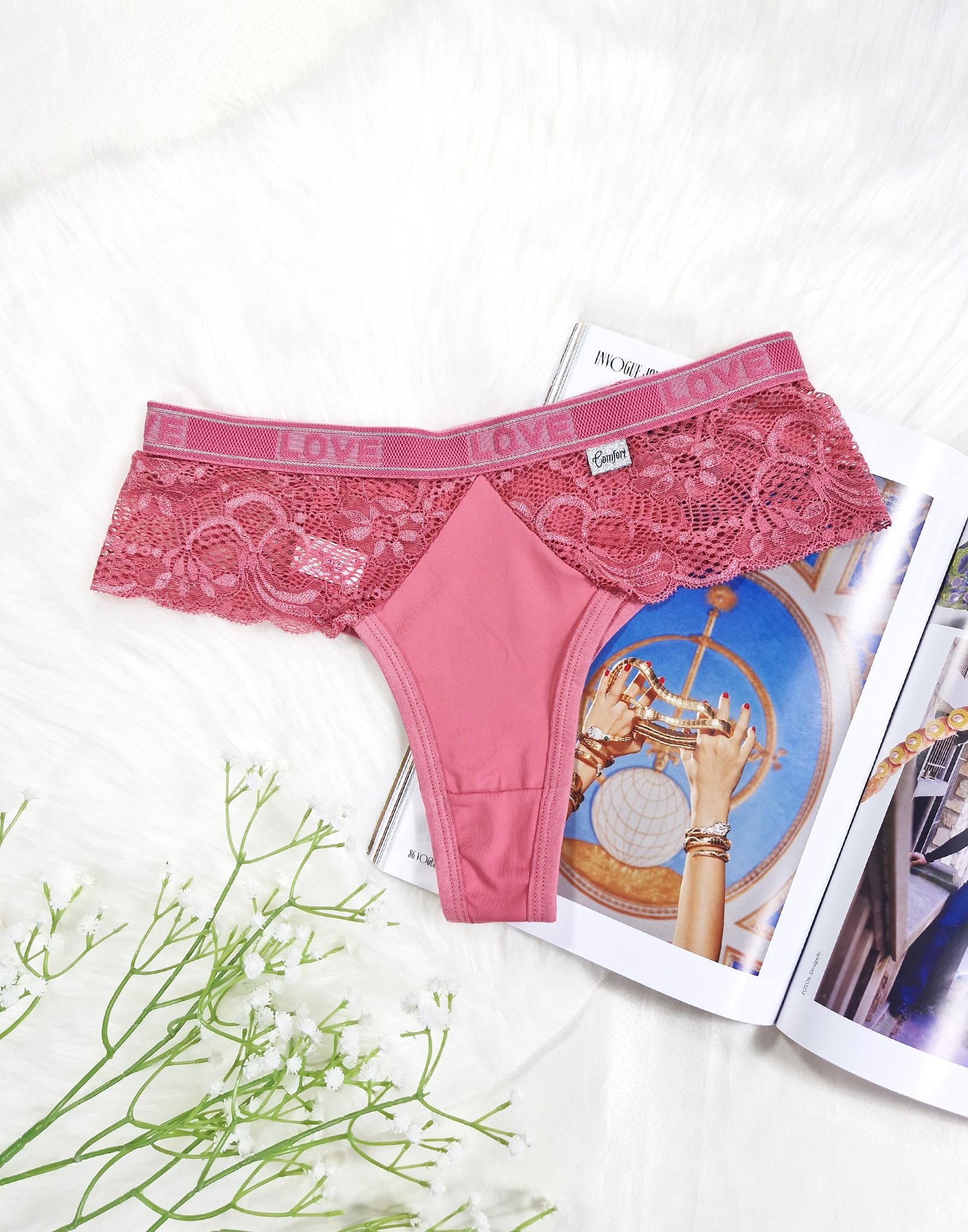 Tanga Fio com Renda Lateral e Elástico – Doce Malícia - Imagem 9